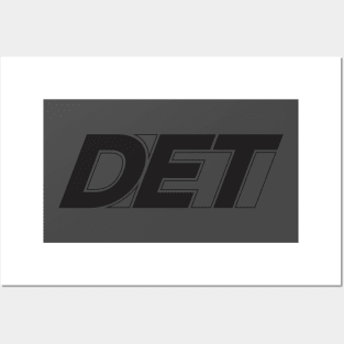 DET Block Logo Black Posters and Art
